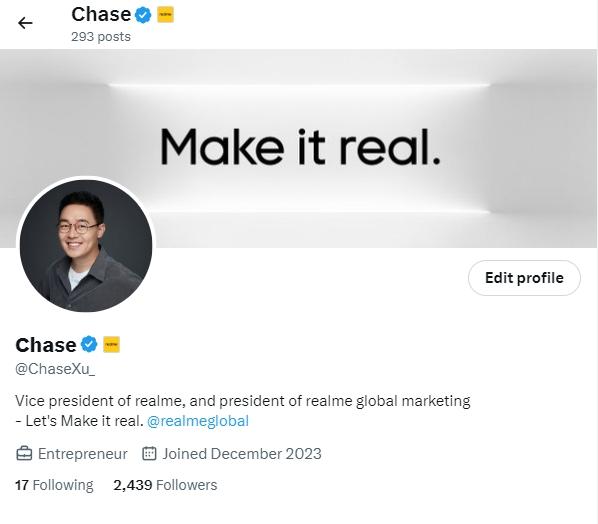 Chase Xu 账号运营截图